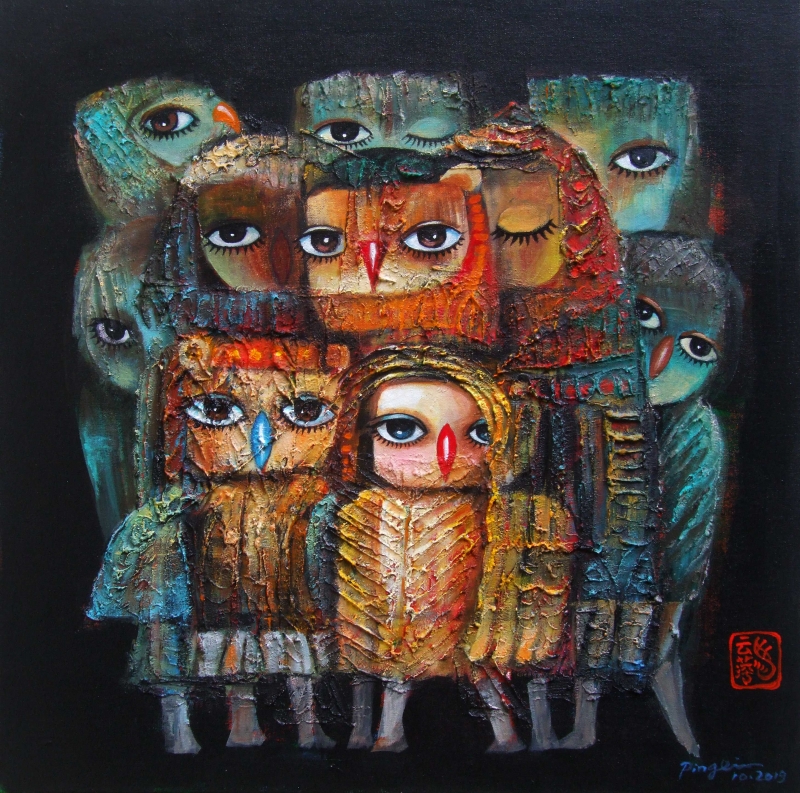 Ten Little Owls by artist Ping Irvin